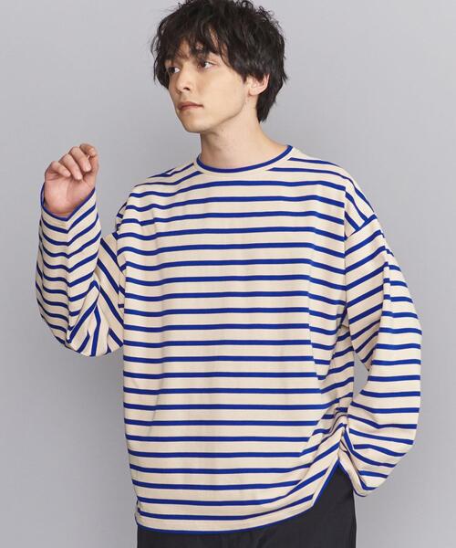 BEAUTY&YOUTH UNITED ARROWS(ビューティーアンドユースユナイテッドアローズ)の「BY クリスピー ワイド バスク カットソー(Tシャツ/カットソー・メンズ・ネイビー/クリーム/ナチュラル・M/S/XL/L)」の8枚目の写真