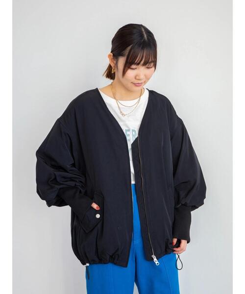 Sugar spoon（シュガースプーン）の「・SUGAR SPOON バルーンスリーブブルゾン＊（その他アウター・レディース・チャコールグレー/ブラック/ライトカーキ/グレイッシュベージュ・FREE）」の22枚目の写真