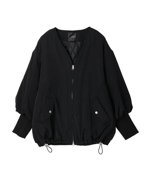 Sugar spoon（シュガースプーン）の「・SUGAR SPOON バルーンスリーブブルゾン＊（その他アウター・レディース・チャコールグレー/ブラック/ライトカーキ/グレイッシュベージュ・FREE）」の2枚目の写真