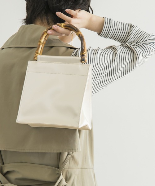 hai(ハイ)の「Hai Bamboo Bag(ハンドバッグ・レディース・イエロー・-)」の5枚目の写真