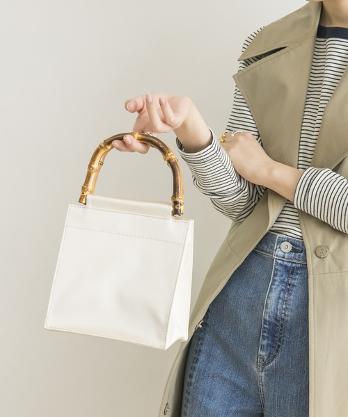 hai(ハイ)の「Hai Bamboo Bag(ハンドバッグ・レディース・イエロー・-)」の2枚目の写真