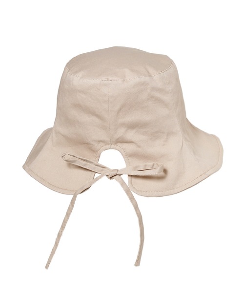 E.YAZAWA ホワイトハット 黒リボン付き 14+（イチヨンプラス）の「バックリボンポニーテールハット