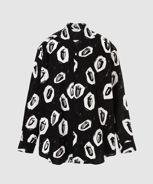 SASQUATCHfabrix.（サスクワァッチファブリックス）の「WA-NECK BIG L/S SHIRT（シャツ/ブラウス・メンズ・ブラウン系その他/グリーン系その他・L）」の2枚目の写真