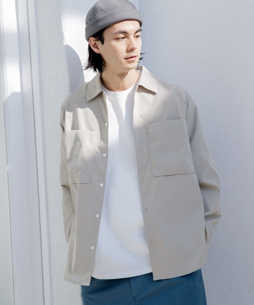 niko and...（ニコアンド）の「マイクロピーチスキンシャツ（シャツ/ブラウス・メンズ・ピンク/ブルー/スモーク/イエロー・SMALL/MEDIUM/LARGE）」の4枚目の写真