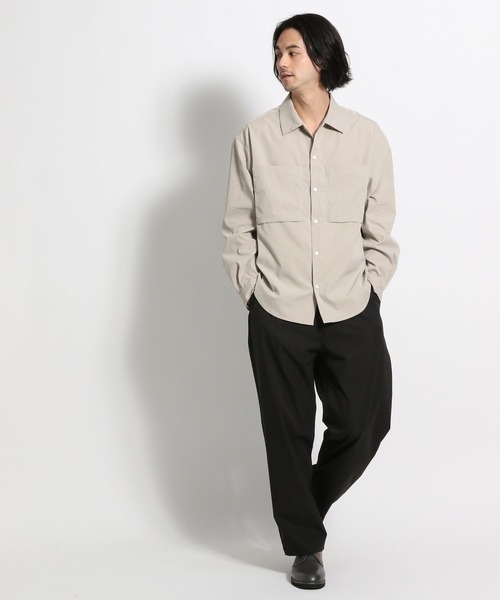 新品タグ付き Theory リヨセル ピーチスキンシャツ サンドベージュ S 新品タグ付き Theory リヨセル ピーチスキンシャツ サンドベージュ S