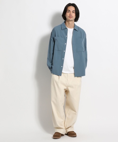 niko and...（ニコアンド）の「マイクロピーチスキンシャツ（シャツ/ブラウス・メンズ・ピンク/ブルー/スモーク/イエロー・SMALL/MEDIUM/LARGE）」の8枚目の写真