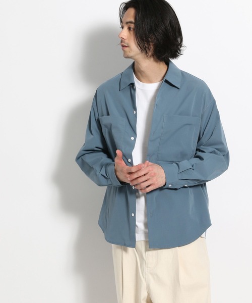 niko and...（ニコアンド）の「マイクロピーチスキンシャツ（シャツ/ブラウス・メンズ・ピンク/ブルー/スモーク/イエロー・SMALL/MEDIUM/LARGE）」の11枚目の写真