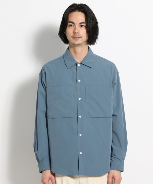 niko and...（ニコアンド）の「マイクロピーチスキンシャツ（シャツ/ブラウス・メンズ・ピンク/ブルー/スモーク/イエロー・SMALL/MEDIUM/LARGE）」の14枚目の写真