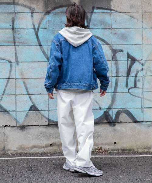 80's ITALY製 珍品 ワイド 短丈 デニムトラッカージャケット 5f458a353ea472c3defe34cfe71f6f