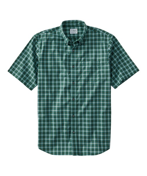 L.L.Bean（エルエルビーン）の「リンクルフリー（形態安定）・ケネバンク・スポーツ・シャツ、トラディショナル・フィット （ゆったりフィット）半袖　チェック 米国フィット・レギュラー（シャツ/ブラウス・メンズ・グリーン系その他/オレンジ系その他/グリーン系その他2/イエロー系その他/ブルー系その他/ブルー系その他2/ブルー系その他3/オレンジ系その他2/イエロー系その他2・SMALL/MEDIUM/LARGE）」の3枚目の写真