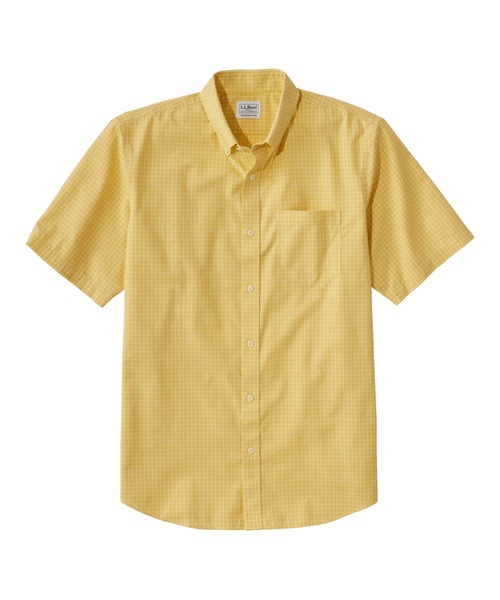 L.L.Bean（エルエルビーン）の「リンクルフリー（形態安定）・ケネバンク・スポーツ・シャツ、トラディショナル・フィット （ゆったりフィット）半袖　チェック 米国フィット・レギュラー（シャツ/ブラウス・メンズ・グリーン系その他/オレンジ系その他/グリーン系その他2/イエロー系その他/ブルー系その他/ブルー系その他2/ブルー系その他3/オレンジ系その他2/イエロー系その他2・SMALL/MEDIUM/LARGE）」の7枚目の写真