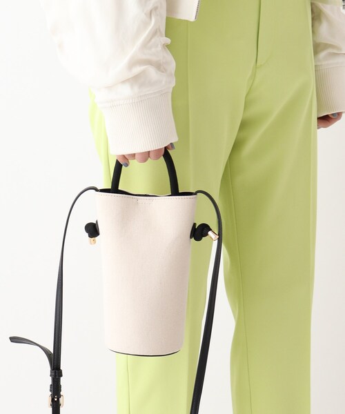 OPAQUE.CLIP（オペークドットクリップ）の「◆キャンバスコンビミニマルショルダー（ショルダーバッグ・レディース・ブラック/ホワイト系3・00）」の4枚目の写真