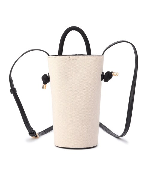 OPAQUE.CLIP（オペークドットクリップ）の「◆キャンバスコンビミニマルショルダー（ショルダーバッグ・レディース・ブラック/ホワイト系3・00）」の7枚目の写真