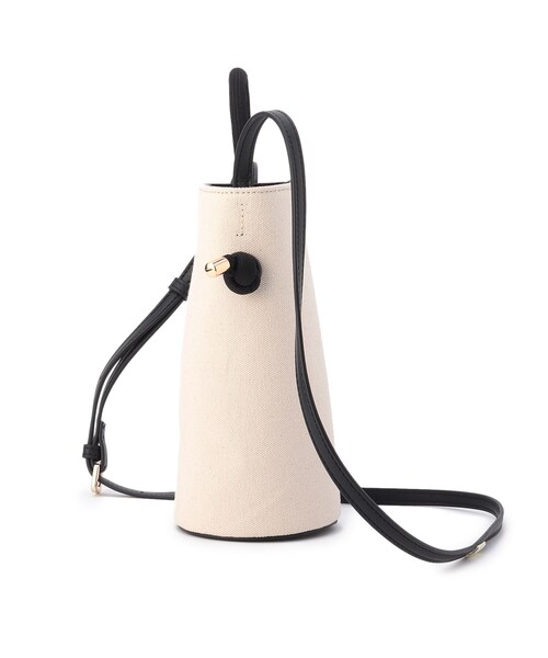OPAQUE.CLIP（オペークドットクリップ）の「◆キャンバスコンビミニマルショルダー（ショルダーバッグ・レディース・ブラック/ホワイト系3・00）」の8枚目の写真