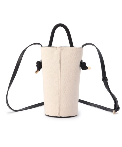 OPAQUE.CLIP（オペークドットクリップ）の「◆キャンバスコンビミニマルショルダー（ショルダーバッグ・レディース・ブラック/ホワイト系3・00）」の9枚目の写真