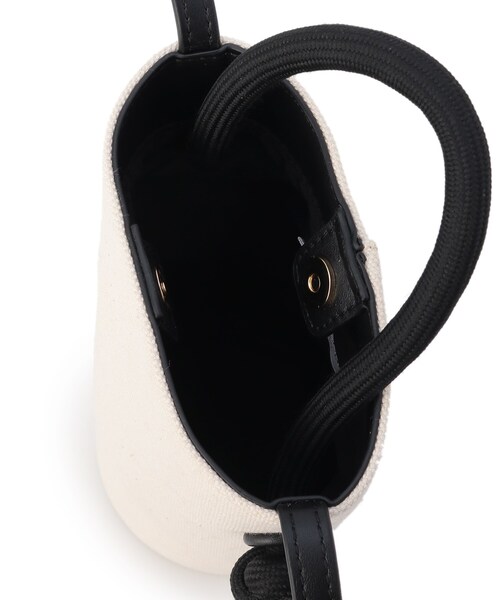 OPAQUE.CLIP（オペークドットクリップ）の「◆キャンバスコンビミニマルショルダー（ショルダーバッグ・レディース・ブラック/ホワイト系3・00）」の10枚目の写真