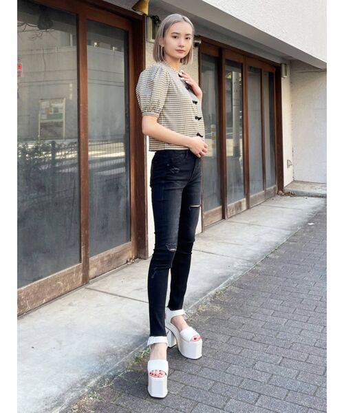 EMODA（エモダ）の「コンビネーションハイヒールサンダル（サンダル・レディース・ホワイト/ブラック/パープル・SMALL/MEDIUM/LARGE）」の22枚目の写真
