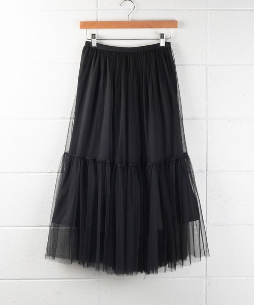 me+em select（ミームセレクト）の「【 7色展開 】パステルギャザーチュールボリュームスカート（スカート・レディース・ホワイト/ブラック/ベージュ/グレー/ブルー/グリーン/カーキ・FREE）」の8枚目の写真