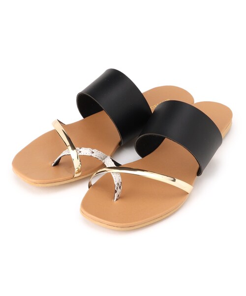 DRESKIP（ドレスキップ）の「◆「サッと履ける」メタルラインサンダル（サンダル・レディース・ブラック系4/ブラウン系5/アイボリー系4・35/45/25）」の10枚目の写真