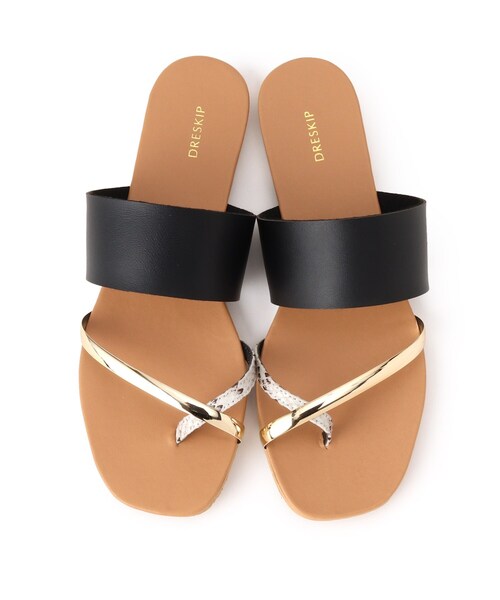 DRESKIP（ドレスキップ）の「◆「サッと履ける」メタルラインサンダル（サンダル・レディース・ブラック系4/ブラウン系5/アイボリー系4・35/45/25）」の7枚目の写真
