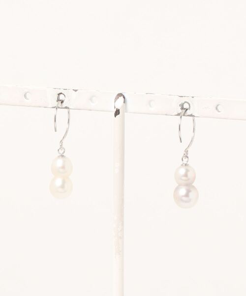 GIGI martinique別注18WGアコヤツインパール ピアス 新品同様 GIGI martinique別注18WGアコヤツインパール ピアス