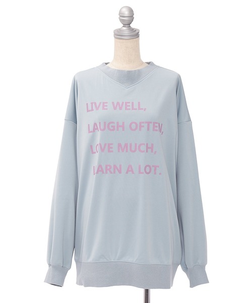 AS KNOW AS PINKY（アズノゥアズピンキー）の「君に伝えるメッセージ ロゴプルオーバー（スウェット・レディース・ブラック/オフホワイト/サックスブルー/ピンク・FREE）」の21枚目の写真