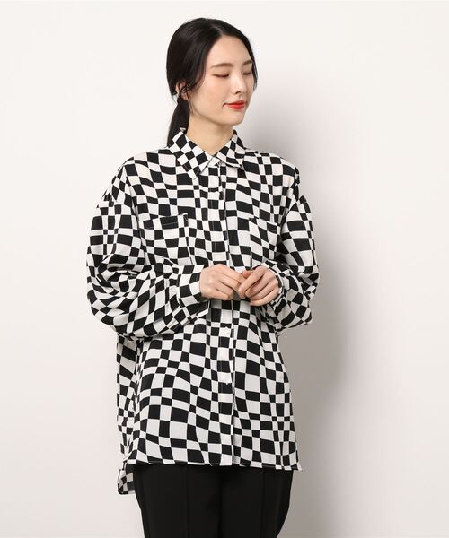 RETRO GIRL(レトロガール)の「チェッカー柄シャツ(シャツ/ブラウス・レディース・ブラック系その他/ブラウン系その他/グリーン系その他・FREE)」の7枚目の写真