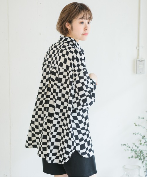 RETRO GIRL(レトロガール)の「チェッカー柄シャツ(シャツ/ブラウス・レディース・ブラック系その他/ブラウン系その他/グリーン系その他・FREE)」の12枚目の写真