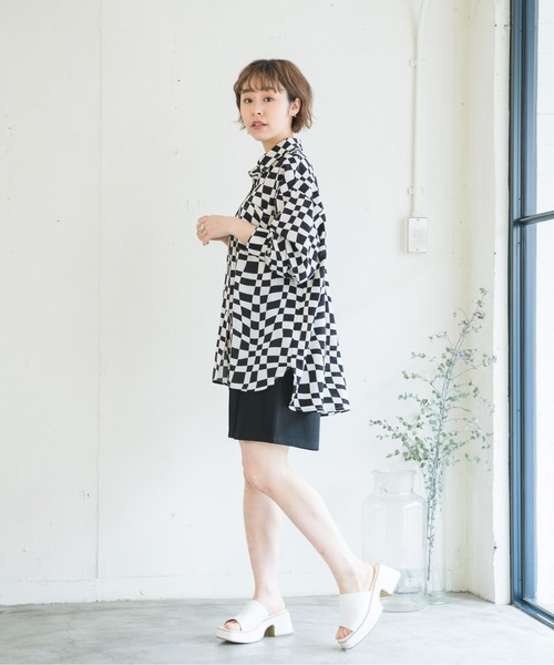 RETRO GIRL(レトロガール)の「チェッカー柄シャツ(シャツ/ブラウス・レディース・ブラック系その他/ブラウン系その他/グリーン系その他・FREE)」の16枚目の写真