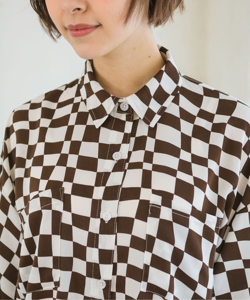 RETRO GIRL(レトロガール)の「チェッカー柄シャツ(シャツ/ブラウス・レディース・ブラック系その他/ブラウン系その他/グリーン系その他・FREE)」の13枚目の写真