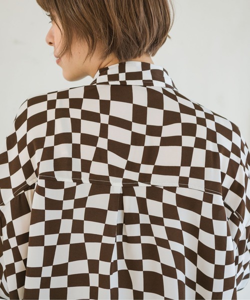 RETRO GIRL(レトロガール)の「チェッカー柄シャツ(シャツ/ブラウス・レディース・ブラック系その他/ブラウン系その他/グリーン系その他・FREE)」の10枚目の写真