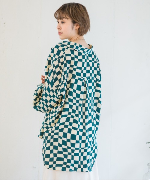 RETRO GIRL(レトロガール)の「チェッカー柄シャツ(シャツ/ブラウス・レディース・ブラック系その他/ブラウン系その他/グリーン系その他・FREE)」の19枚目の写真