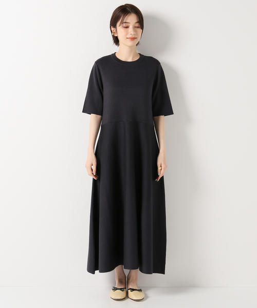 IENA（イエナ）の「ラミーストレッチフレアワンピース（ワンピース・レディース・グリーン/ブラック系その他・FREE）」の7枚目の写真