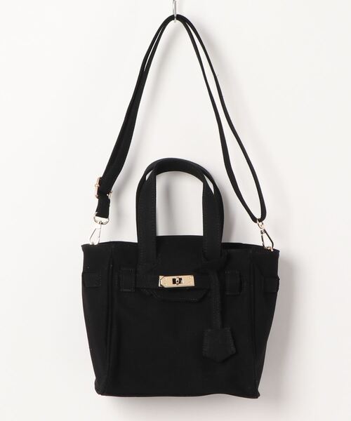 one way(ワンウェイ)の「キャンバスバーキン(ショルダーバッグ・レディース・ホワイト/ブラック/グリーン・FREE)」の2枚目の写真