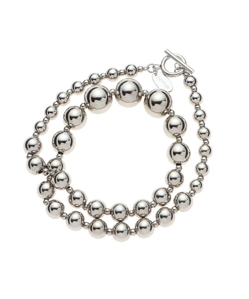 UNTITLED（アンタイトル）の「◆グラデーションボールネックレス（ネックレス・レディース・シルバー・00）」の2枚目の写真