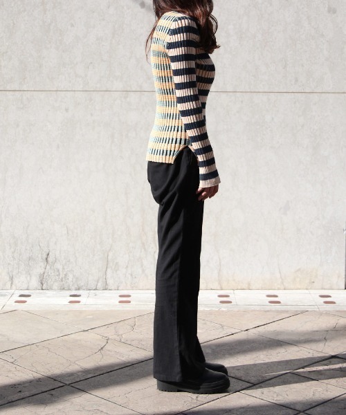 beautiful people（ビューティフルピープル）の「beautiful people stretch rib border pullover 1225210003（スウェット・レディース・オレンジ・38）」の7枚目の写真