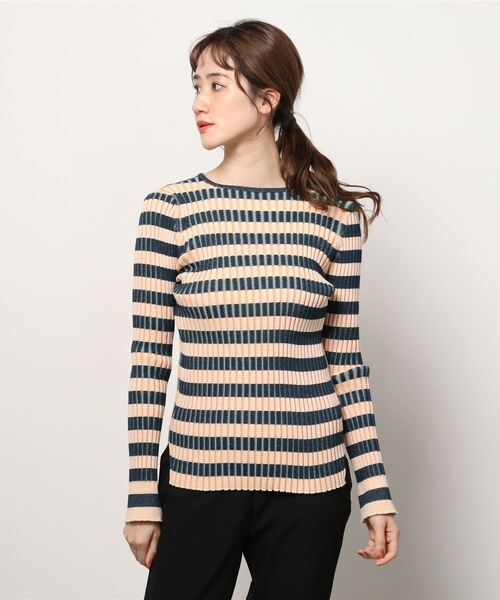 beautiful people（ビューティフルピープル）の「beautiful people stretch rib border pullover 1225210003（スウェット・レディース・オレンジ・38）」の14枚目の写真