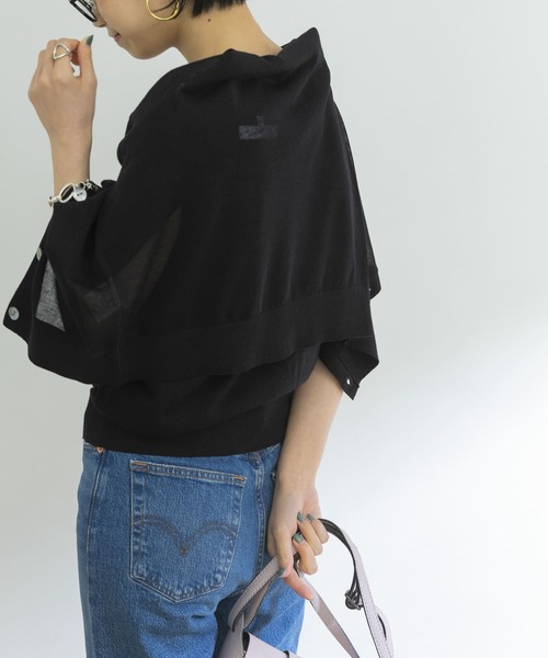 URBAN RESEARCH(アーバンリサーチ)の「LEVITAVネックカーディガン(カーディガン/ボレロ・レディース・ブラック/ブラウン/グレー・36/38)」の5枚目の写真