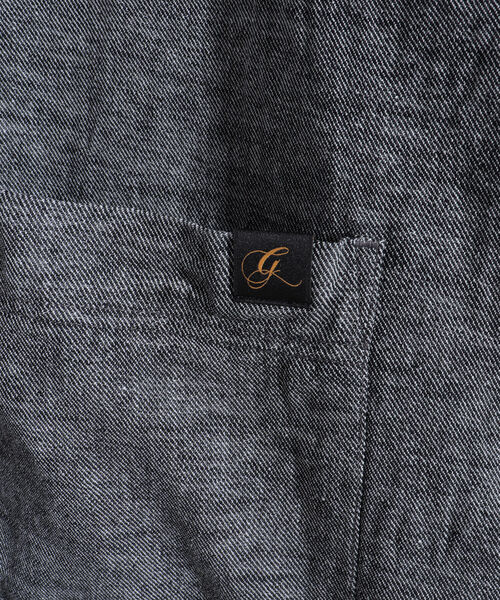 GLOSTER(グロスター)の「【GLOSTER/グロスター】綿麻シャンブレー スキッパーシャツ(シャツ/ブラウス・メンズ・ブラック/サックスブルー/キナリ・MEDIUM/LARGE)」の19枚目の写真