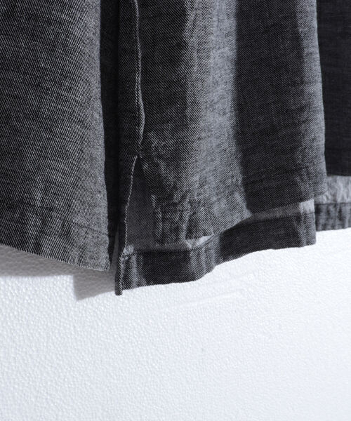 GLOSTER(グロスター)の「【GLOSTER/グロスター】綿麻シャンブレー スキッパーシャツ(シャツ/ブラウス・メンズ・ブラック/サックスブルー/キナリ・MEDIUM/LARGE)」の8枚目の写真