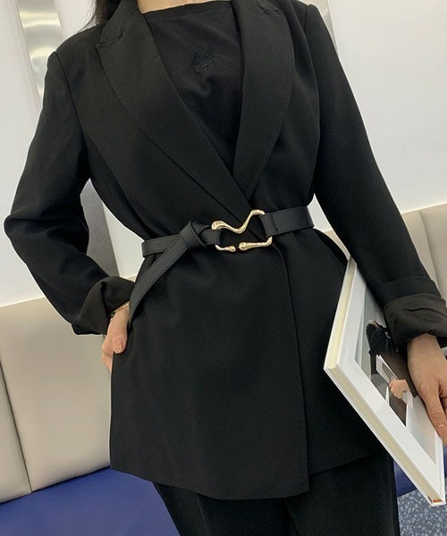 gossip！ロサンゼルス（ゴシップロサンゼルス）の「バックルベルト（ベルト・レディース・ブラック・FREE）」の8枚目の写真