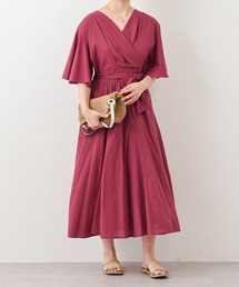 WEB限定カラー有り/インド綿カシュクールワンピース
