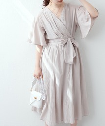 WEB限定カラー有り/インド綿カシュクールワンピース