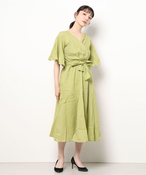 natural couture(ナチュラルクチュール)の「WEB限定カラー有り/インド綿カシュクールワンピース(ワンピース・レディース・ブラック/レッド/ピンク/ライム/ブルー/グリーン/モカ/グレイッシュベージュ・FREE)」の19枚目の写真