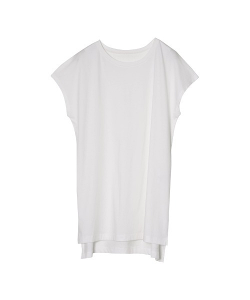 Re:EDIT(リエディ)の「シルケットコットンフレンチスリーブチュニックTシャツ(Tシャツ/カットソー・レディース・ホワイト/ブラック/ピンク/オレンジ/グリーン/グレイッシュベージュ・MEDIUM/LARGE)」の22枚目の写真