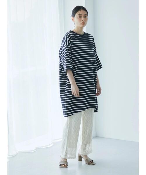 AMERICAN HOLIC(アメリカンホリック)の「コクーンカットチュニック(Tシャツ/カットソー・レディース・ホワイト系その他4/ブラウン/オフホワイト/ライトベージュ/ブラック系その他4/ブラック・L/M)」の14枚目の写真