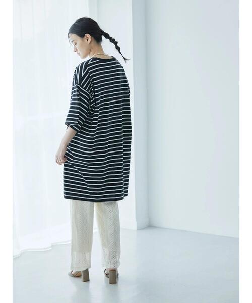 AMERICAN HOLIC(アメリカンホリック)の「コクーンカットチュニック(Tシャツ/カットソー・レディース・ホワイト系その他4/ブラウン/オフホワイト/ライトベージュ/ブラック系その他4/ブラック・L/M)」の16枚目の写真