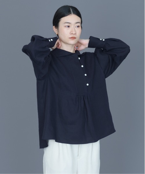 rikolekt（リコレクト）の「rhythm gather blouse（シャツ/ブラウス・レディース・キナリ/ネイビー・0/1）」の6枚目の写真