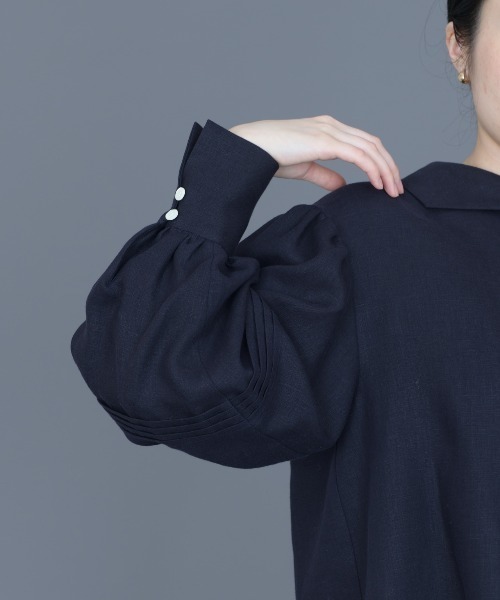 rikolekt（リコレクト）の「rhythm gather blouse（シャツ/ブラウス・レディース・キナリ/ネイビー・0/1）」の7枚目の写真