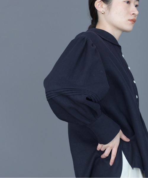 rikolekt（リコレクト）の「rhythm gather blouse（シャツ/ブラウス・レディース・キナリ/ネイビー・0/1）」の8枚目の写真